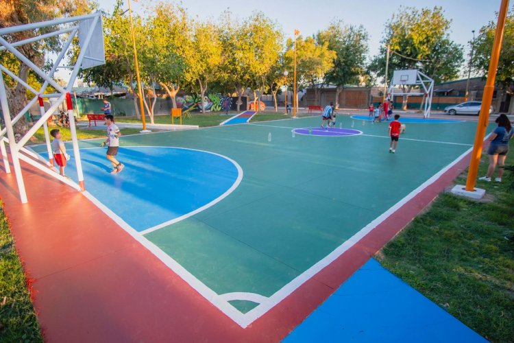 Nuevo polideportivo en el barrio Portal Cuyano, Santa Lucía