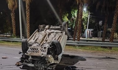 Joven muere al volcar en Av. Circunvalación