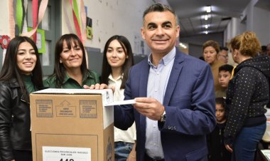 Fabián Gramajo votó acompañado por su familia