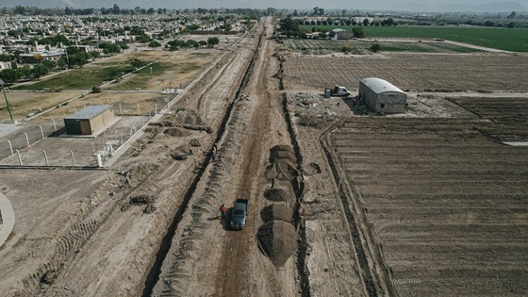 Calle 5: avanzan las obras de ensanche y repavimentación