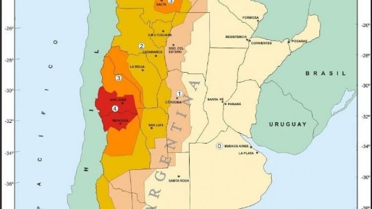 INPRES actualizó tras 40 años el nuevo mapa de riesgo sísmico