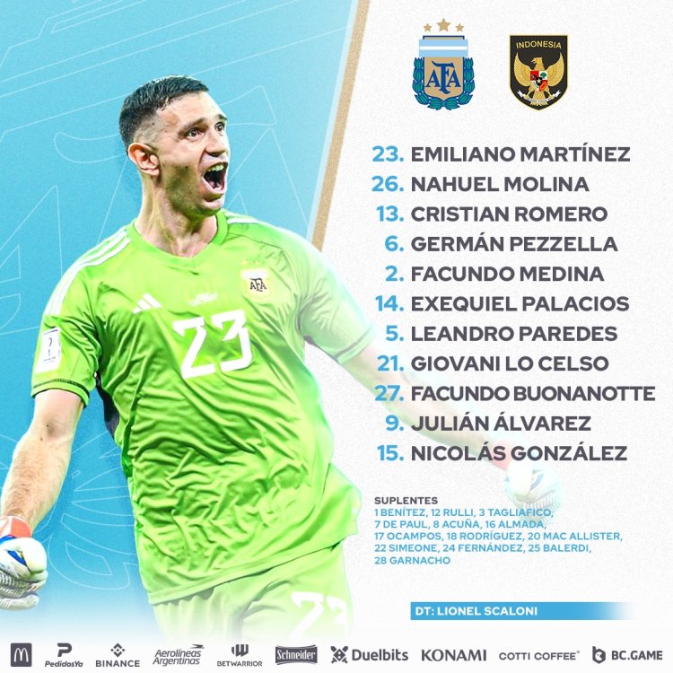 Argentina vs Indonesia: seguí en vivo el partido