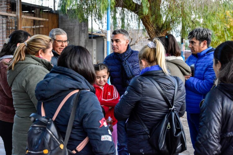 Gioja y Gramajo recorrieron Albardón y Rivadavia