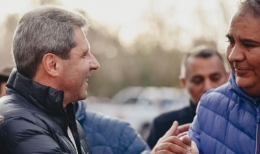Junto a dirigentes de Rawson y Rivadavia, Sergio Uñac puso el foco en seguir defendiendo a San Juan
