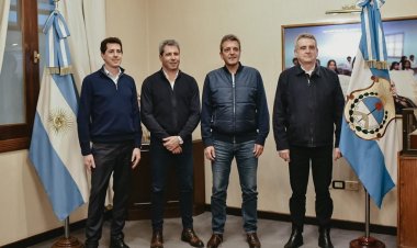 Massa llegó a San Juan y fue recibido por el gobernador Sergio Uñac