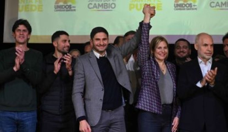 Pullaro se impuso en la interna de JxC y celebra Larreta en Santa Fe