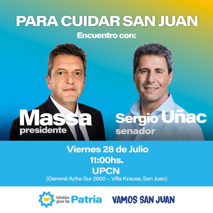 Agenda de Sergio Massa en San Juan
