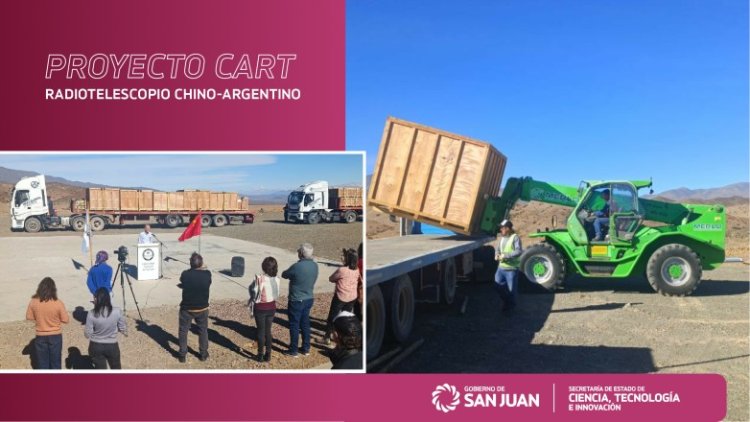 Comenzó la llegada de partes clave del Radiotelescopio