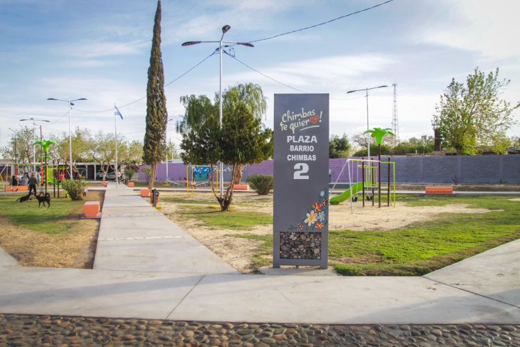 Luego de 35 años de ser entregado, el Barrio Chimbas II cuenta con su plaza principal renovada