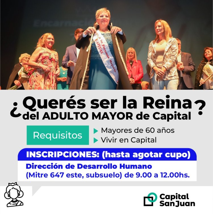 Capital busca a su candidata para Reina del Adulto Mayor 2023