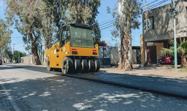 Avanzan las obras de pavimentación en Hipólito Yrigoyen