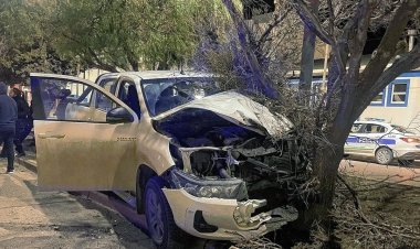 Tres jovenes terminan estrellándose contra un árbol