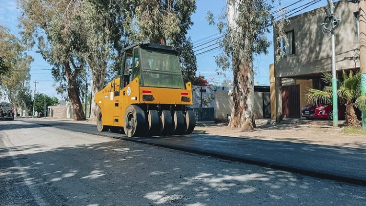 Avanzan las obras de pavimentación en Hipólito Yrigoyen