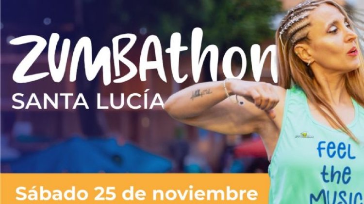 Santa Lucía se mueve al ritmo del Zumbathon