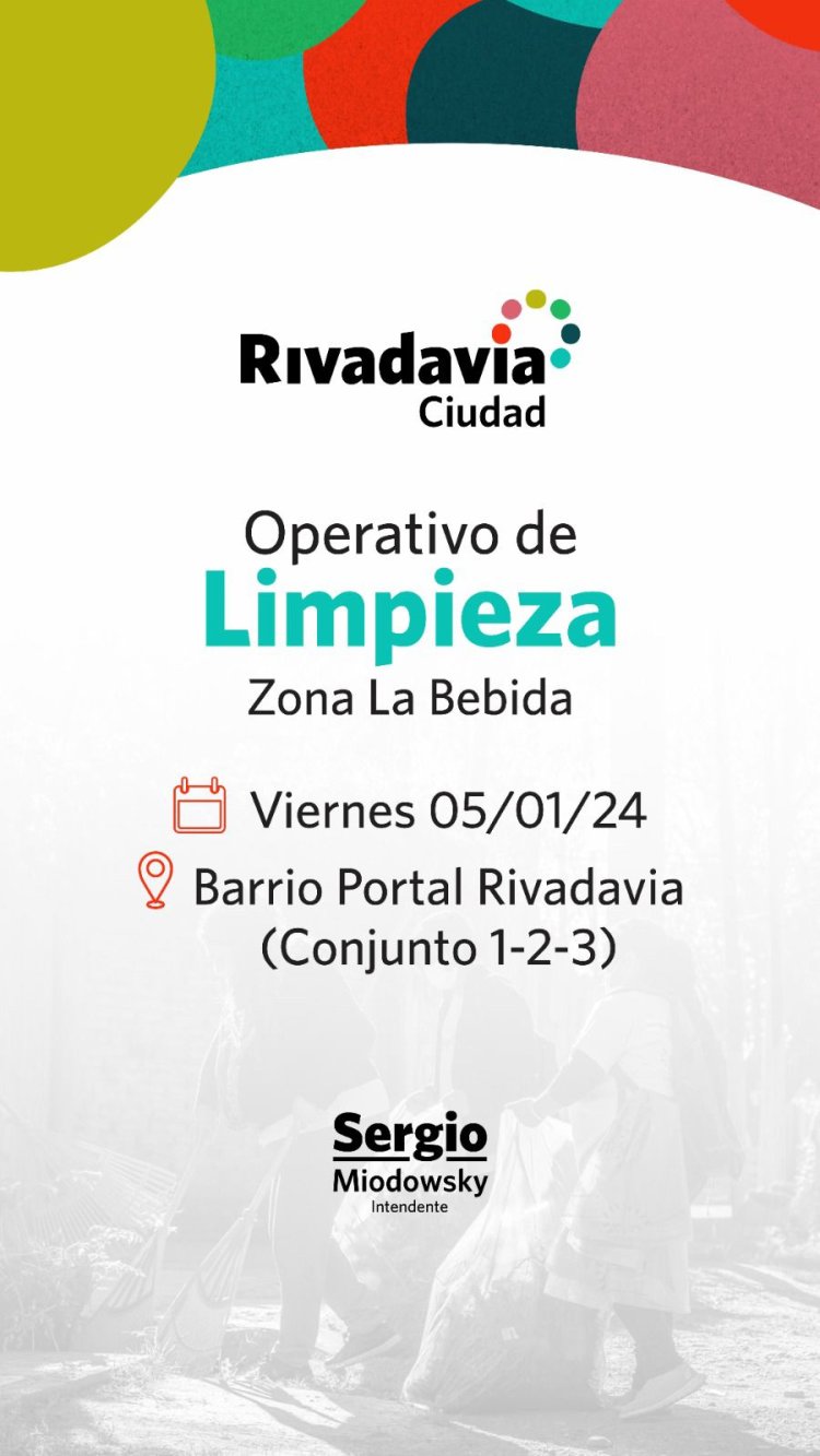 Rivadavia pone a PUNTO la limpieza en el cierre del año