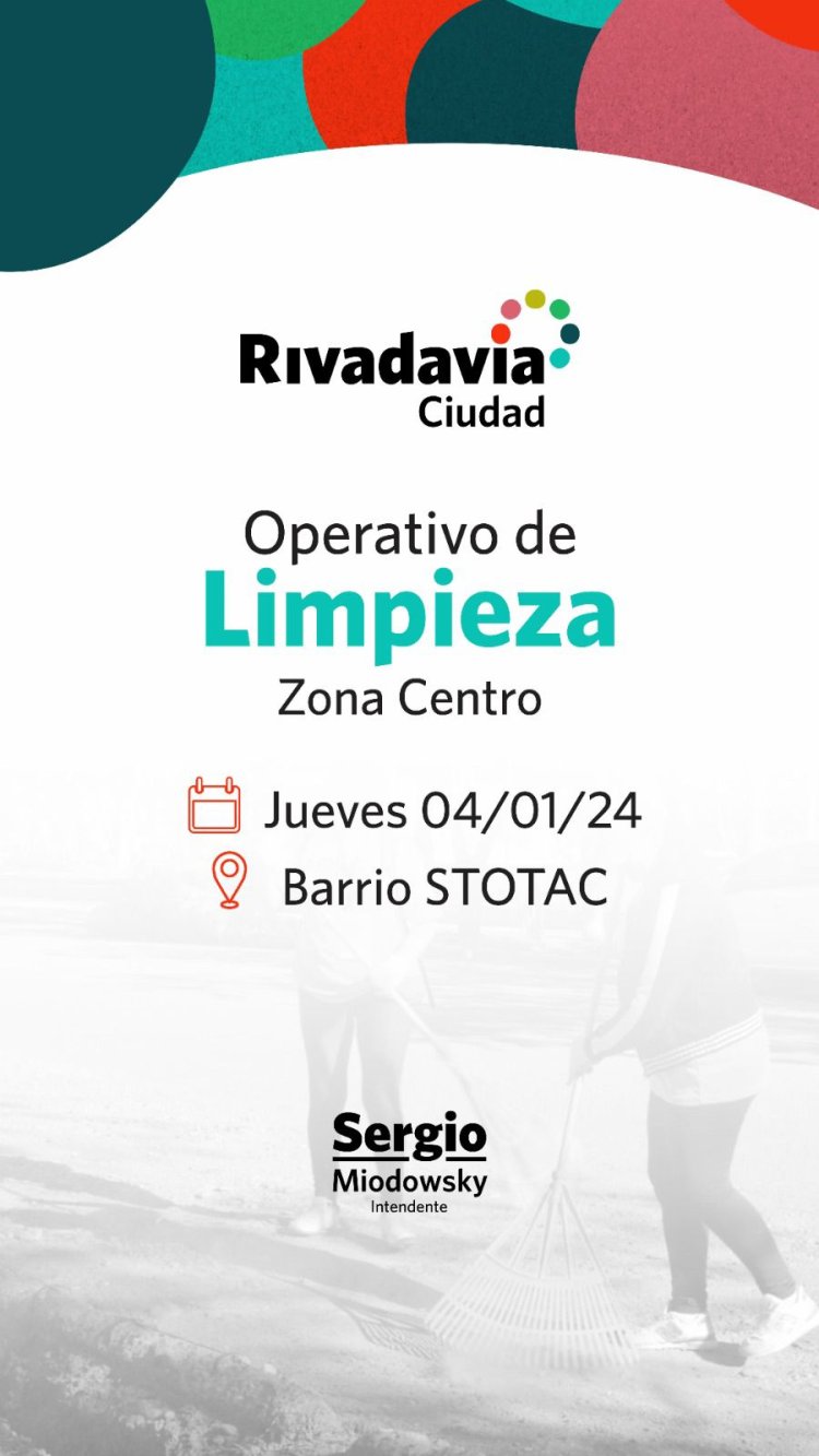 Rivadavia pone a PUNTO la limpieza en el cierre del año