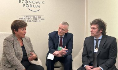 El Presidente se reunió en Davos con la titular del FMI