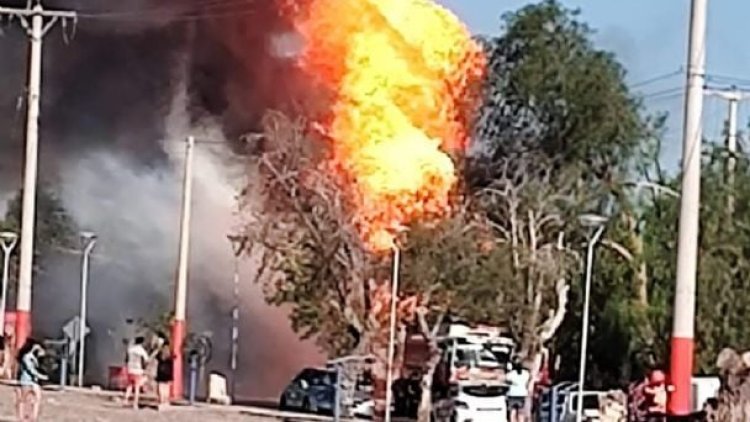 Terrible explosión en un negocio de garrafas en Rivadavia