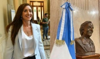 Villarruel retiró del Senado el busto de Néstor Kirchner