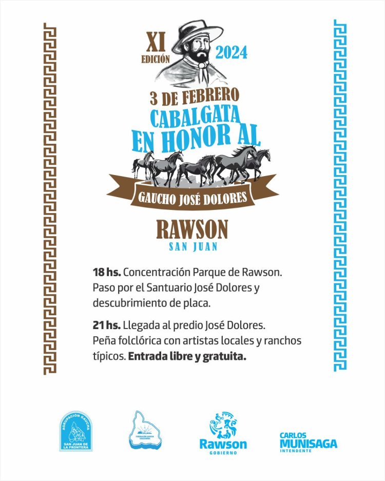 Este sábado se llevará a cabo la Cabalgata y Peña en Honor al Gaucho José Dolores