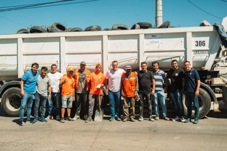 Rawson recolectó 2.600 kilos de neumáticos en desuso para su disposición final