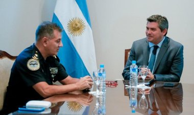 Orrego se reunió con el jefe de Gendarmería X Agrupación y con el titular de la Agencia Regional de la Policía Federal