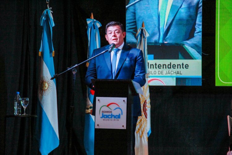 El intendente Matías Espejo ante el pueblo de Jáchal en el inicio de Sesiones