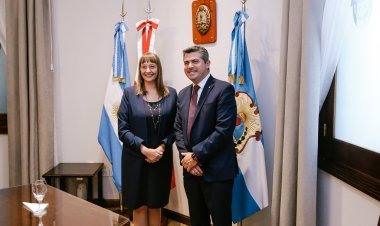 Orrego recibió a la embajadora de Polonia en el marco de la Expo Minera