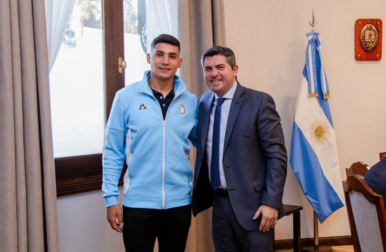 Orrego recibió a Gonzalo “Chalo” Molina, el sanjuanino que participó en los Juegos Olímpicos de París