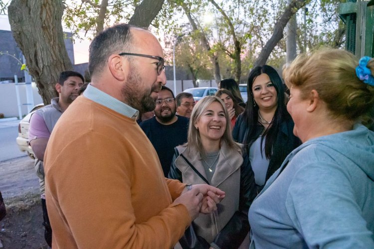 En Rivadavia con una caminata inauguran obras en Callejón Sánchez