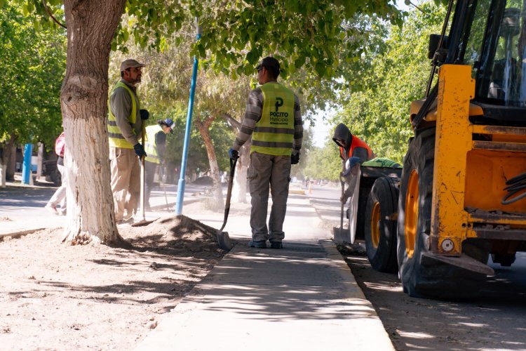 Fabian Aballay recorrió las nuevas obras en la zona sur de Pocito