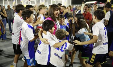 Laciar inauguró nuevo espacio deportivo en barrio Manantial