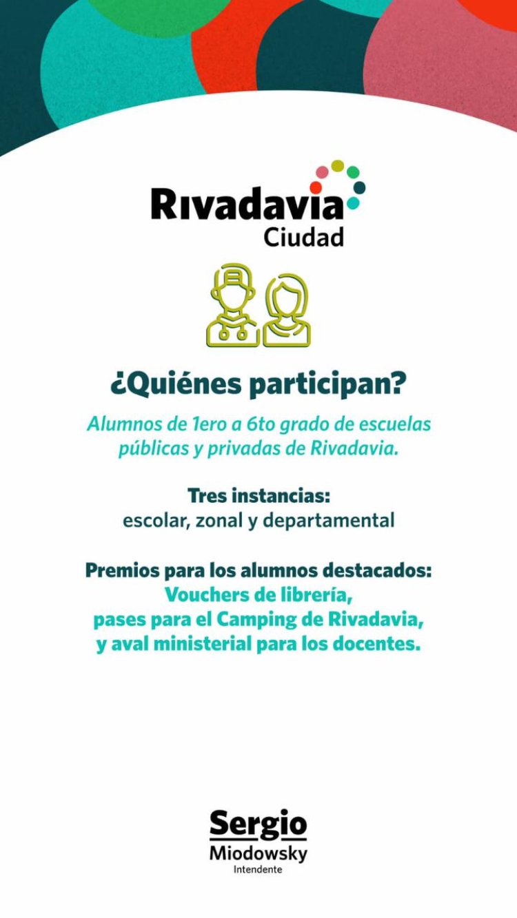 Rivadavia fomentara la lectura y comprensión de texto con un concurso