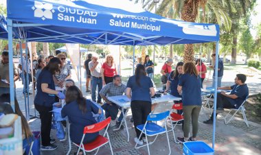 Campamento Sanitario en Plaza Di Stéfano: atención gratuita para los vecinos
