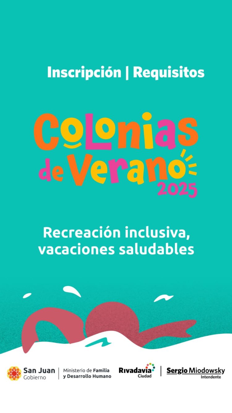 Rivadavia abre las inscripciones para las Colonias de Verano 2025