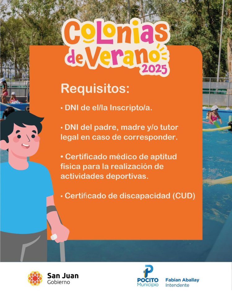 Comenzaron las inscripciones de las Colonias de Verano 2025 para la  Zona Sur de Pocito