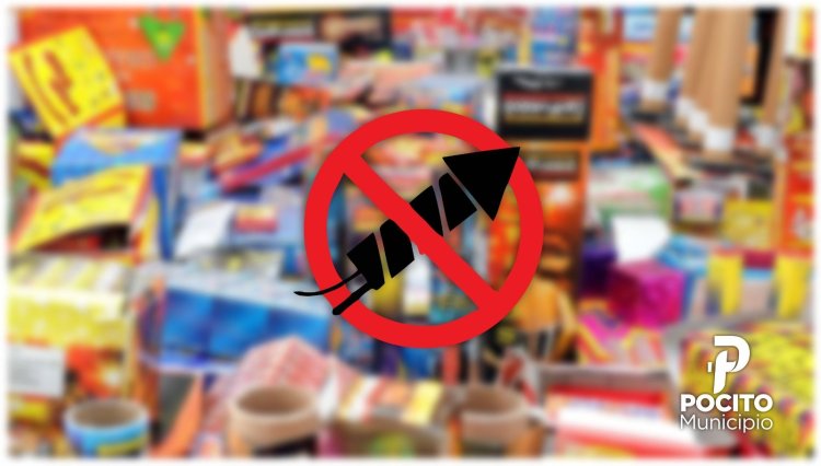 Pocito prohíbe el uso, venta o comercialización de pirotecnia