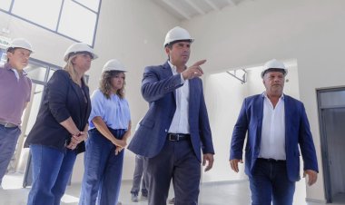 El gobernador Orrego supervisó la obra de construcción de una nueva escuela en Chimbas