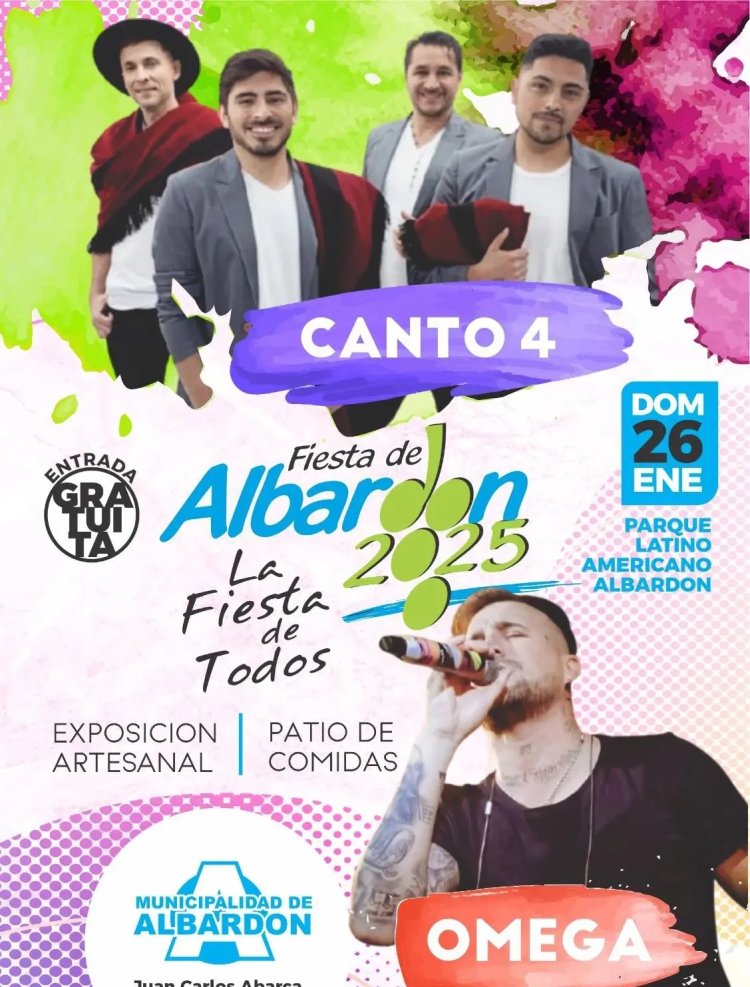 Albardon festeja Aniversario con grandes artistas nacionales