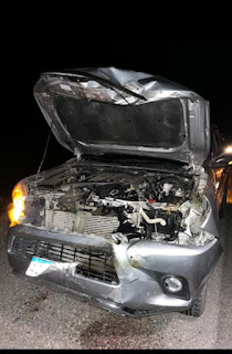 Fuertísimo choque contra una vaca en Sarmiento