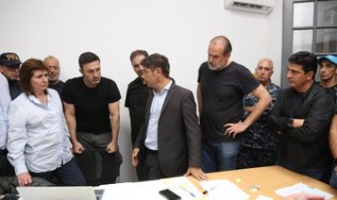 Kicillof, Bullrich y Petri ya están en Bahía Blanca