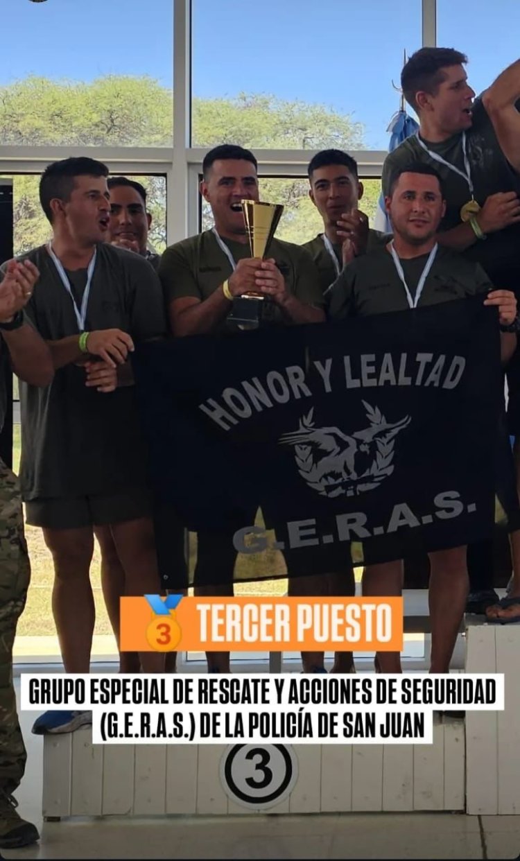 División GERAS de la Policía de San Juan se destacó en la competencia nacional de "Fuerzas Especiales"