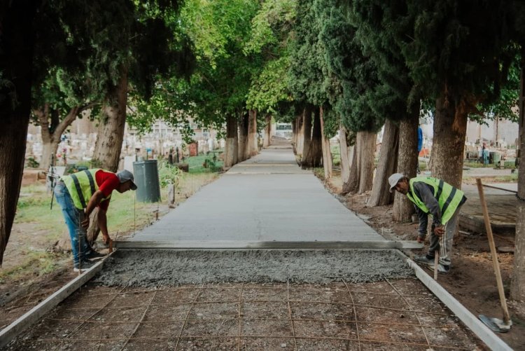 Realizan una serie de mejoras en el Cementerio Municipal de Pocito