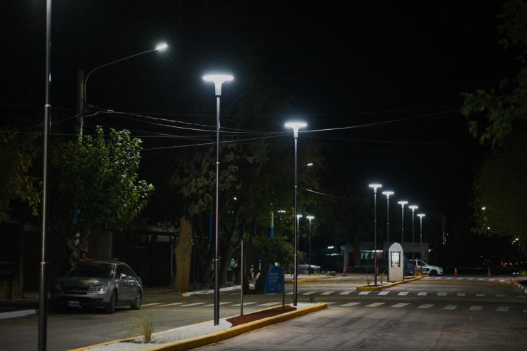 Remodelan el Boulevard del Barrio Eva Duarte de Perón en Pocito