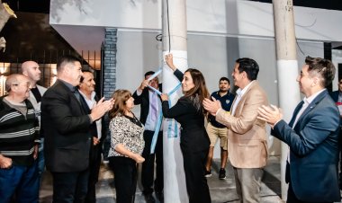 Romina Rosas inauguró luminarias LED en el sector este de Diagonal Sarmiento