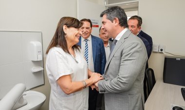 El gobernador Orrego inauguró la ampliación del Centro de Salud de Las Lomitas