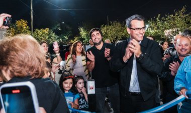 Rawson inauguró obras de iluminación y refacciones en la plaza del barrio Estado de Israel
