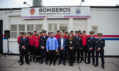 Orrego inauguró el nuevo Destacamento de Bomberos N°8 en Iglesia