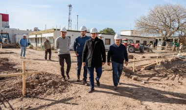 Orrego recorrió la obra del nuevo Instituto Odontológico de San Juan