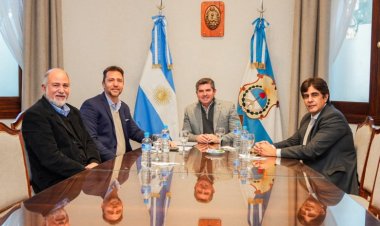 El gobernador Orrego recibió a empresarios locales que desarrollan el primer Open Mall de San Juan
